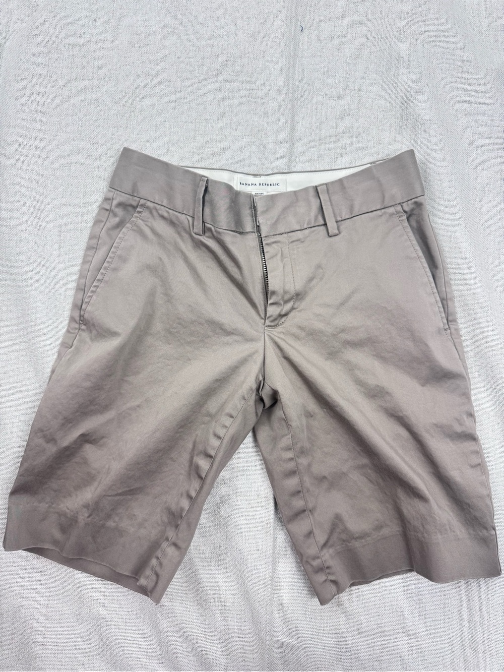 Banana Republic Women's Taupe Flat-Front Shorts
